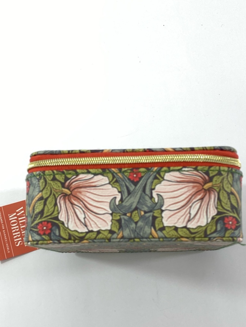 William Morris Women’s Pimpernel Jewelry Case Floral Green Pink Red Zipper NWT - Picture 3 of 16